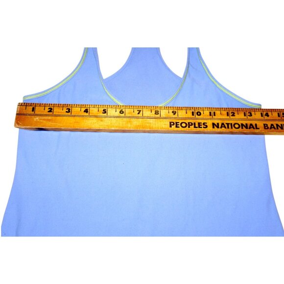 Lululemon Racerback Tank Blue Neon Stitch Gym Yoga Athleisure - Picture 5 of 5